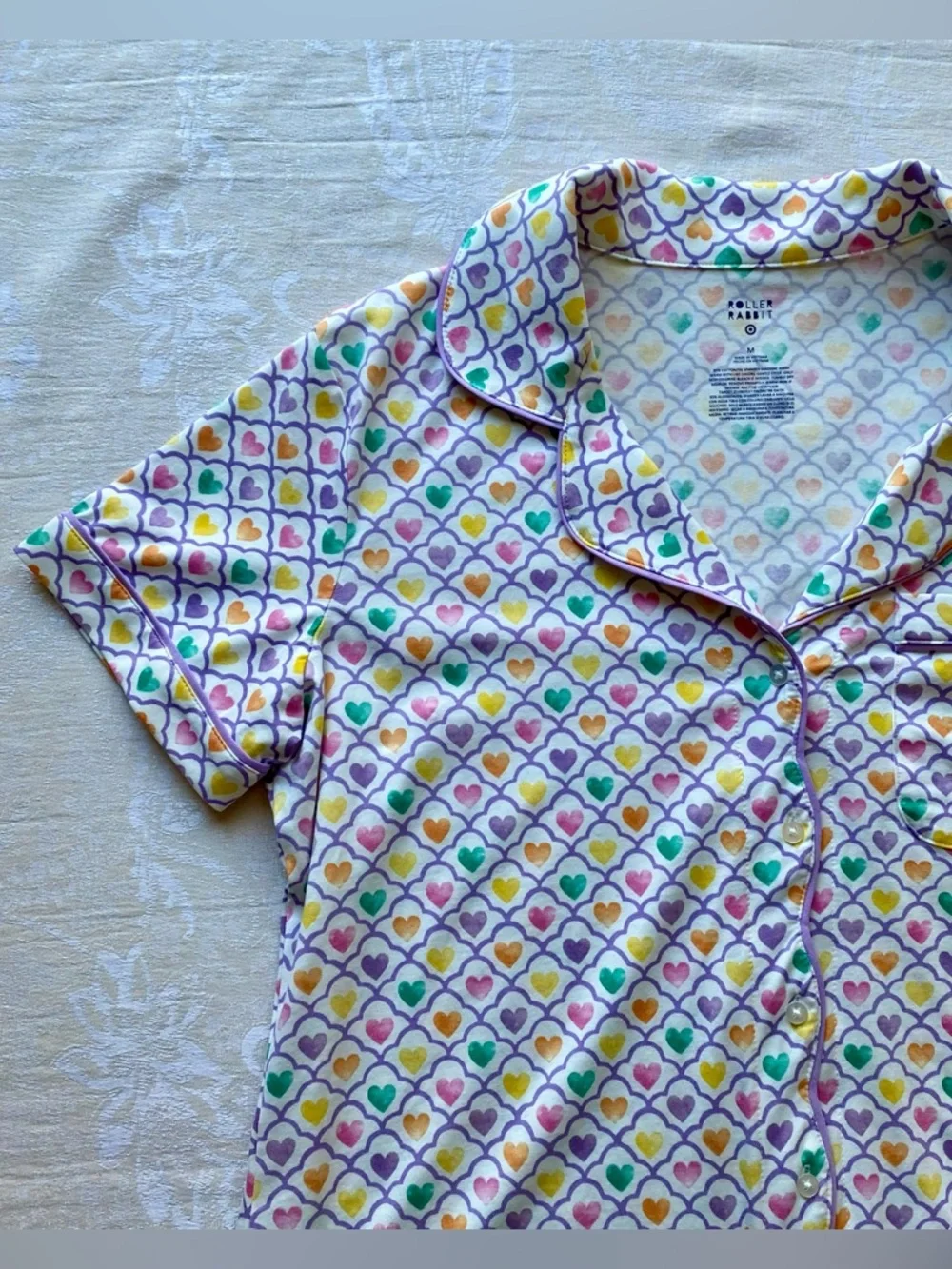 Roller Rabbit X Target Geo Hearts Short Pajama Set NWT - Picture 4 of 16